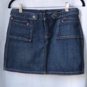 Denim Mini Skirt, Size 4